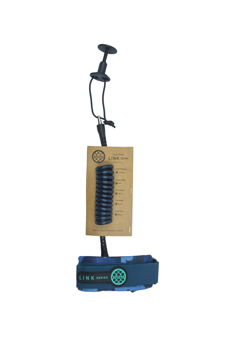 Leashes Pitas para Bodyboard Link Series 7mm azul y camuflado